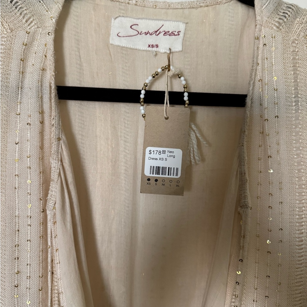 Chic Beige Long Sleeve Maxi Dress - Picture 2 of 5